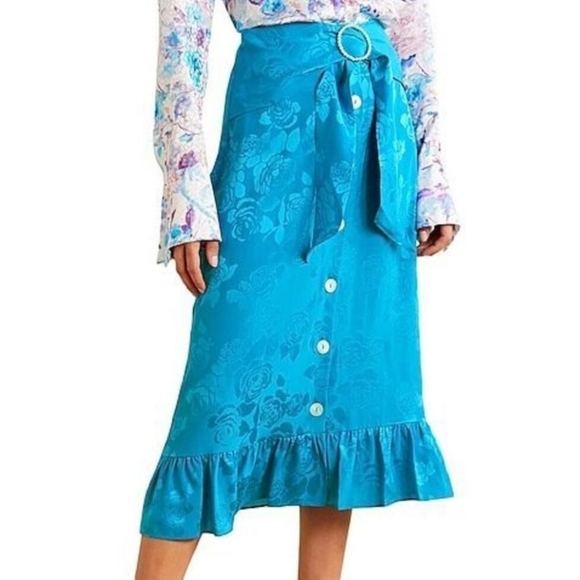 3S. NWT ART DEALER SILK BLEND SKIRT - Picture 2 of 10